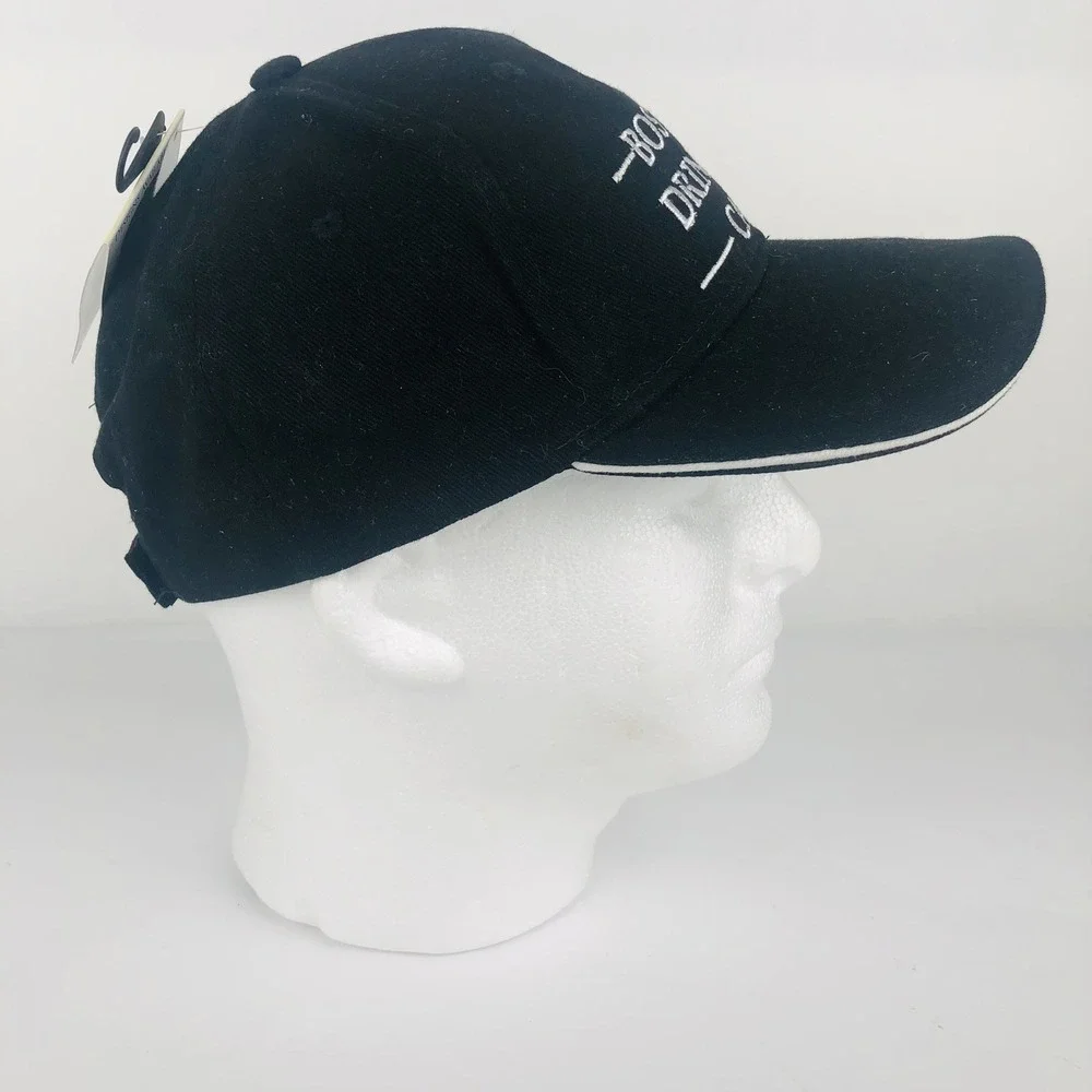 Boston Drinking Cap Strapback Hat Bottle Opener Liffey Irish Ireland Black NWT